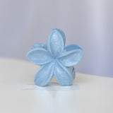 Frangpani Hair Claw Clip Light Blue