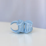Frangpani Hair Claw Clip Light Blue