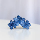 Frangpani Bouquet Hair Claw Clip Dark Blue