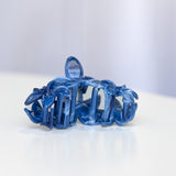 Frangpani Bouquet Hair Claw Clip Dark Blue