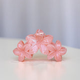 Frangpani Bouquet Hair Claw Clip Orange
