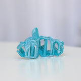 Frangpani Bouquet Hair Claw Clip Teal