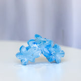 Frangpani Bouquet Hair Claw Clip Light Blue