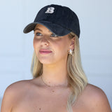 Sporty Strap back Cap Black