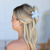Daisy Hair Claw Clip Light Blue