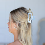 Classic Hair Claw Clip Light Blue