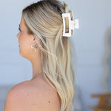 Classic Hair Claw Clip White