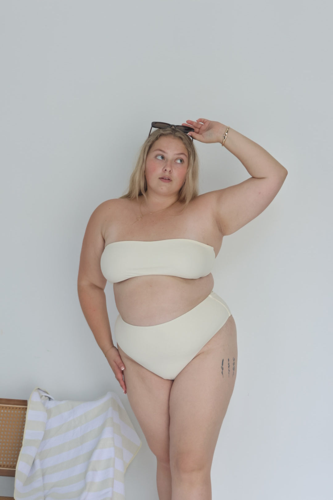 Blue Apparel eco-friendly swimwear in biodegradable packaging, showcasing the brand's commitment to plastic-free fashion and sustainability.