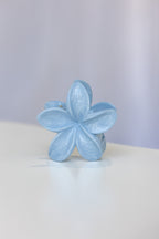 Frangpani Hair Claw Clip Light Blue