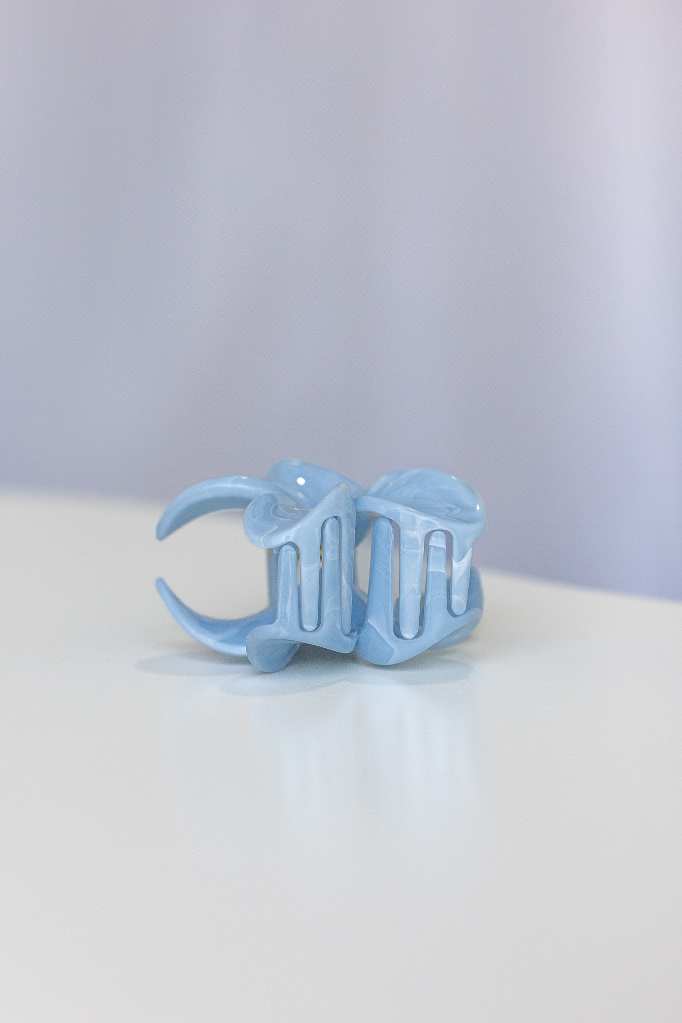 Frangpani Hair Claw Clip Light Blue