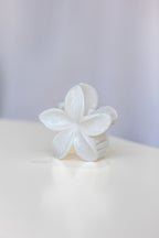 Frangpani Hair Claw Clip White