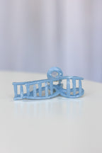 Ribbon Bow Hair Claw Clip Light Blue
