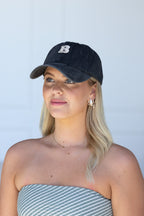 Sporty Strap back Cap Black