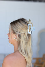 Classic Hair Claw Clip Light Blue