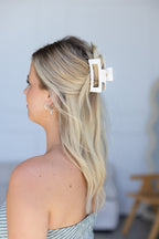 Classic Hair Claw Clip White