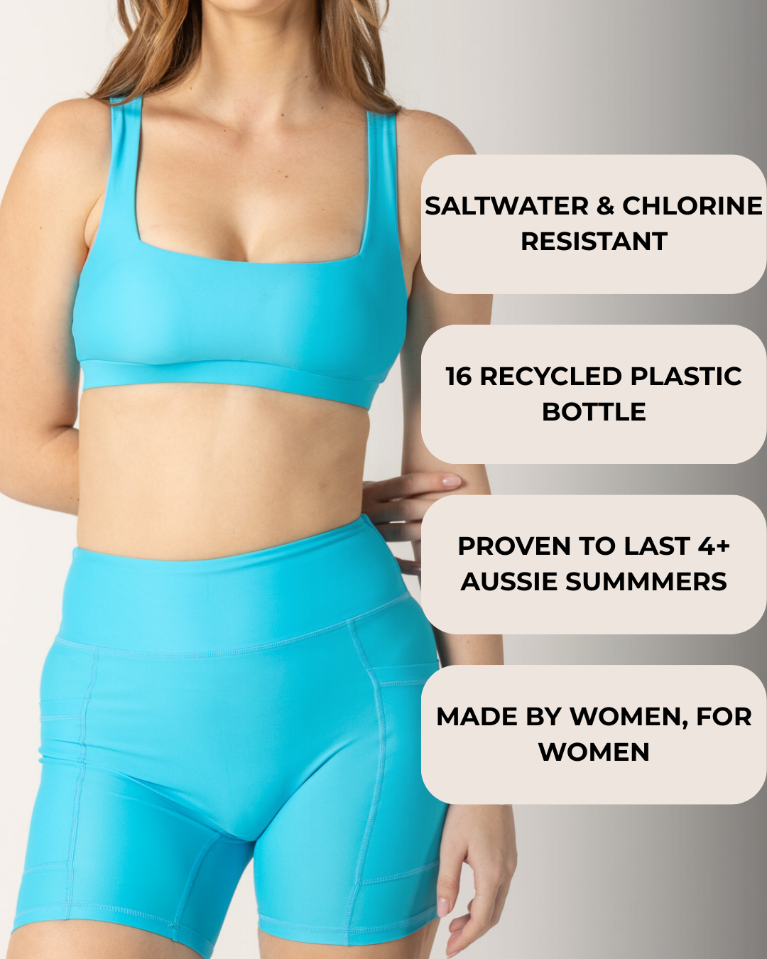 Lighthouse Bikini Top - Lagoon