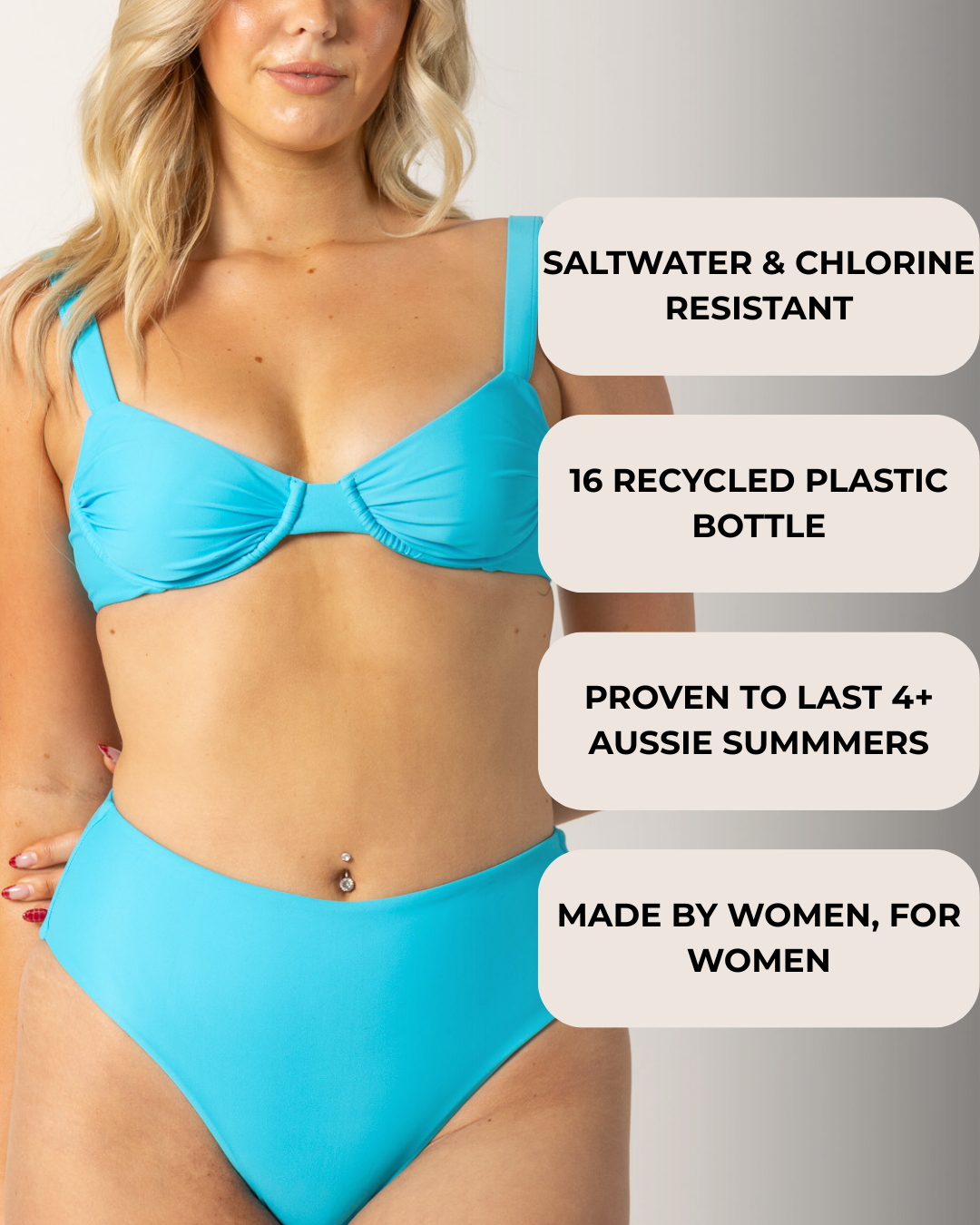 Wategos Bikini Top - Lagoon