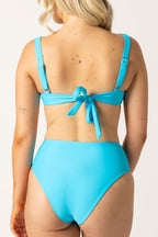 Wategos Bikini Top in Lagoon – Blue Apparel Back View