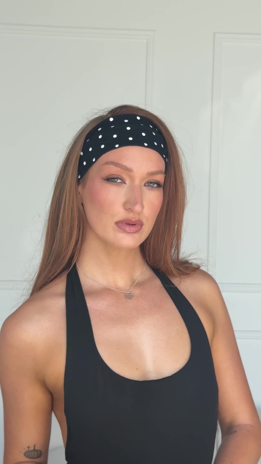 Polkadot Headband Black